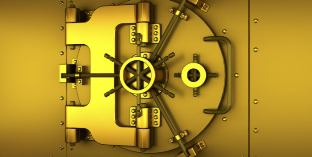 Storing Precious Metals – A large gold safe.